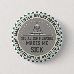 Defund Obamacare 6 Cm Round Badge