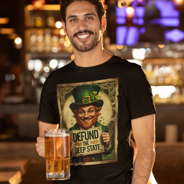 Defund The Deep State Leprechaun St Patricks Tee (Creator Uploaded)
