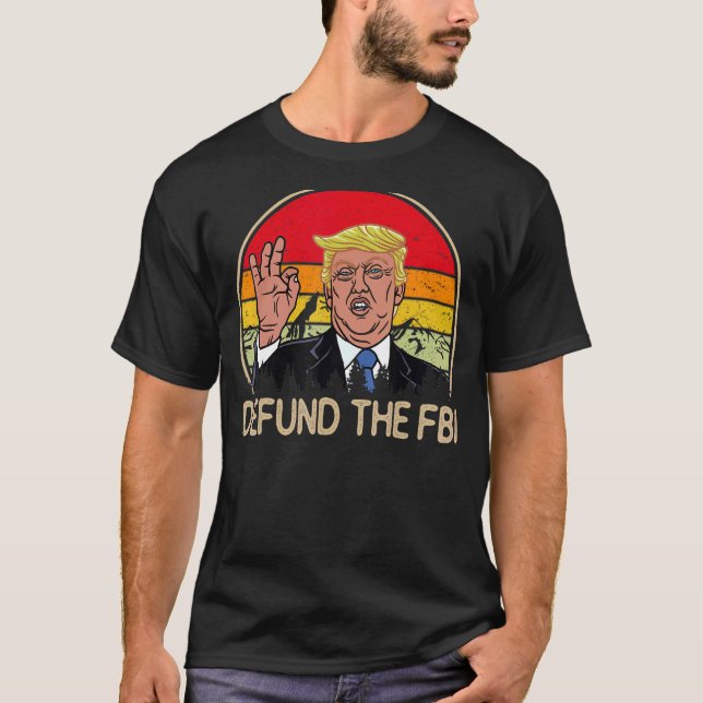 Defund the FBI Retro Federal Bureau Anti FBI Corru T-Shirt (Front)