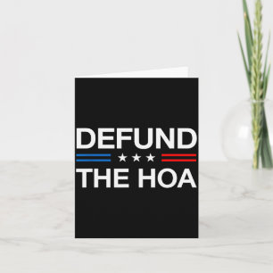 Defund The Hoa Funny Home Owners Ociation Board Me Card