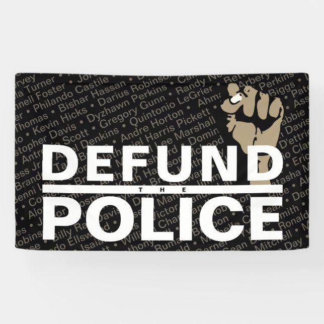 DEFUND THE POLICE BANNER (Horizontal)