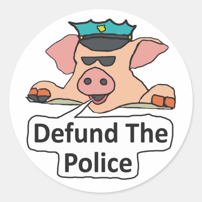 Defund The Police Classic Round Sticker (Front)