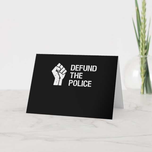 Defund The Police  Police Gift Holiday Card (Front)