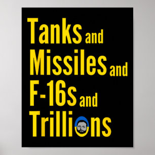 Defund Ukraine Tanks Missiles F16s Trillions Polit Poster