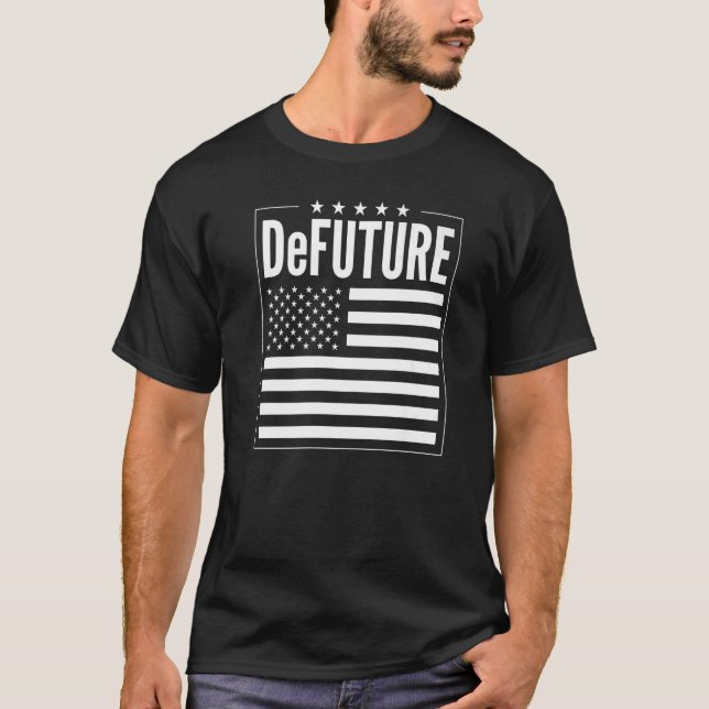 DeFUTURE Ron Desantis Florida American Flag   T-Shirt (Front)