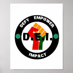 Defy Empower Impact Clic Sticker Poster