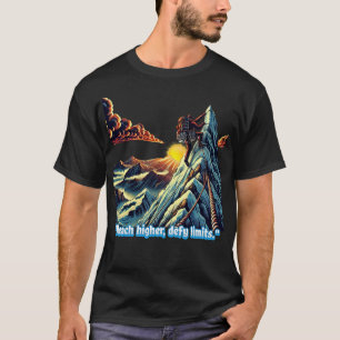 "Defy Limits, Conquer Heights Tee" T-Shirt