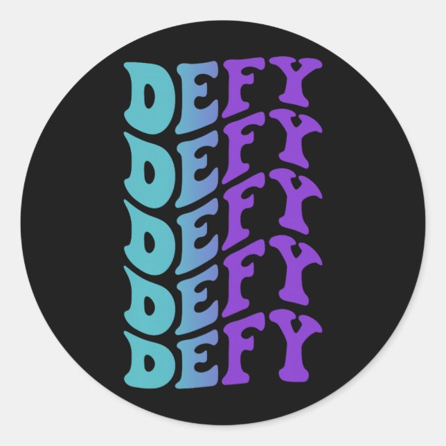 Defy Prevention Awareness Classic Round Sticker (Front)