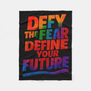 Defy The Fear Define Your Future Motivational Quot Fleece Blanket