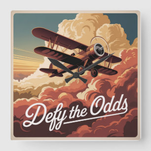 Defy The Odds Square Wall Clock