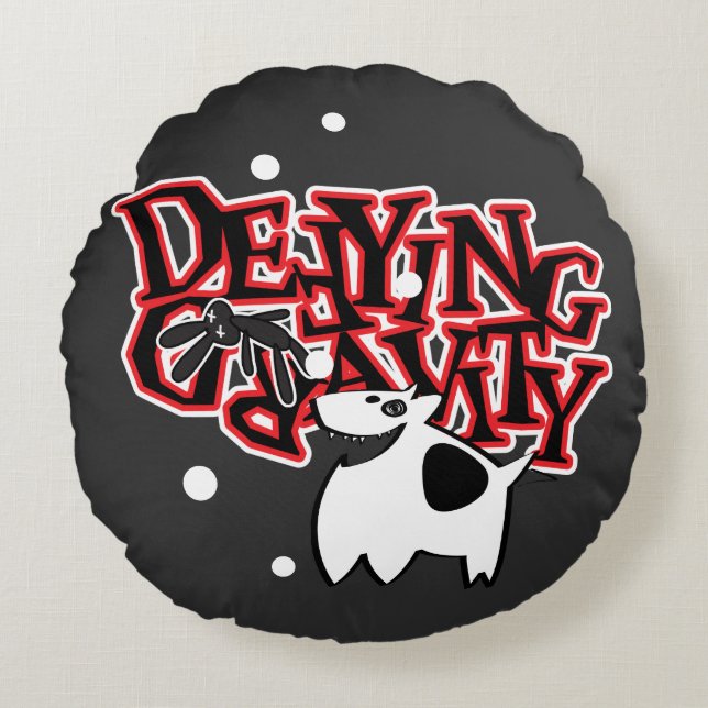 Defying Gravity Winter w/ Initial  Round Cushion (Front)