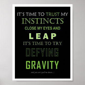 Defying Gravity Word Poster