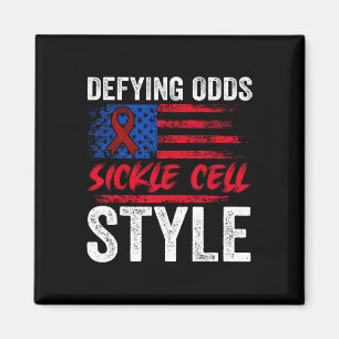 Defying Odds Sickle Cell Style Us Patriotic Scd Vi Magnet