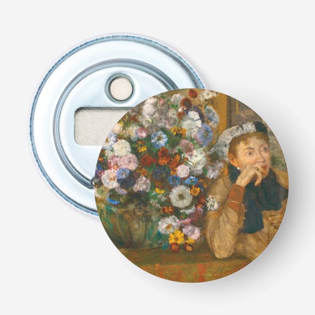 Degas A Woman Seated Beside a Vase of Flowers Bottle Opener (Front)