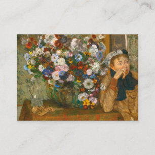 Degas A Woman Seated Beside a Vase of Flowers Enclosure Card