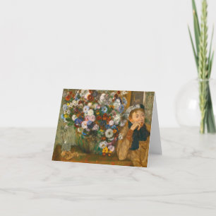 Degas A Woman Seated Beside a Vase of Flowers Invitation