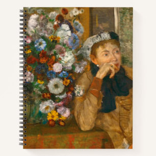 Degas A Woman Seated Beside a Vase of Flowers Notebook