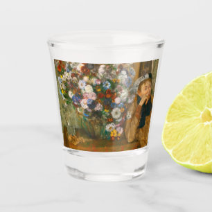 Degas A Woman Seated Beside a Vase of Flowers Shot Glass