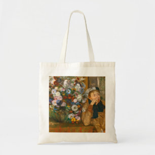 Degas A Woman Seated Beside a Vase of Flowers Tote Bag