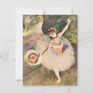 Degas Ballerina with Bouquet of Flowers Invitation