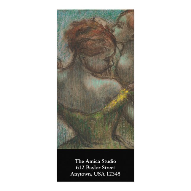Degas Ballet Dance Studio Class Schedule Bookmark Rack Card (Front)