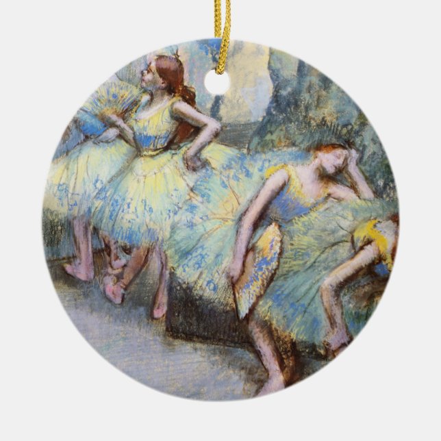 Degas Ballet Dancer Art Dancers Painting Ceramic Tree Decoration (Front)