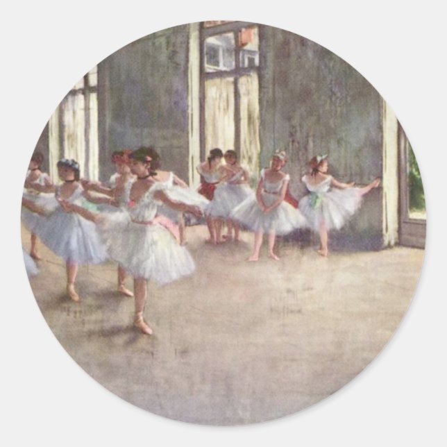 Degas Ballet Dancers Classic Round Sticker (Front)