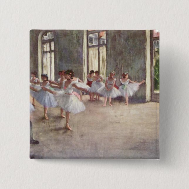 Degas' Ballet Rehearsal 15 Cm Square Badge (Front)