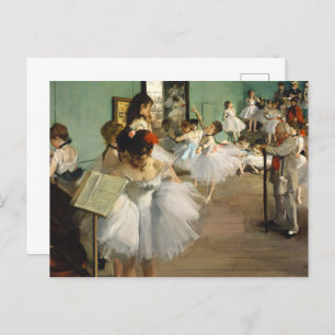 Degas Ballet Rehearsal Dance Class Ballerina Art Postcard