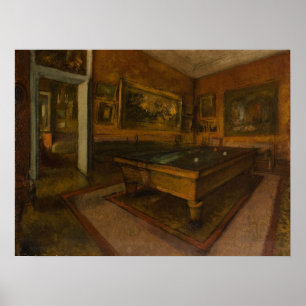Degas - Billiard Room At Menil-Hubert Poster