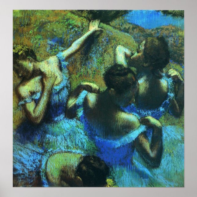 Degas - Blue Dancers 1899 Poster (Front)
