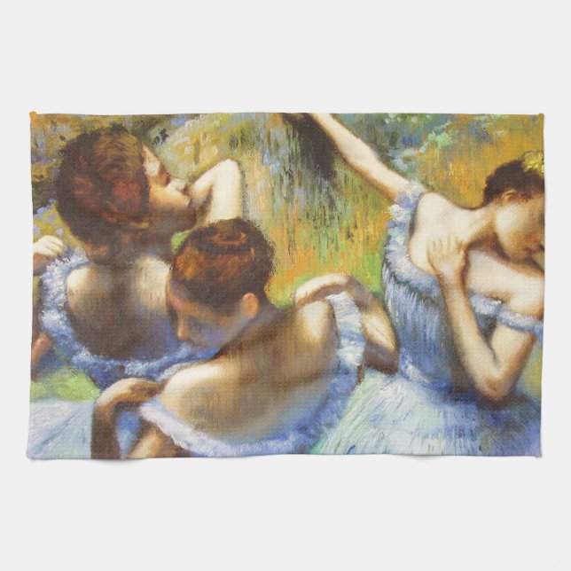 Degas Blue Dancers Kitchen Towel (Horizontal)