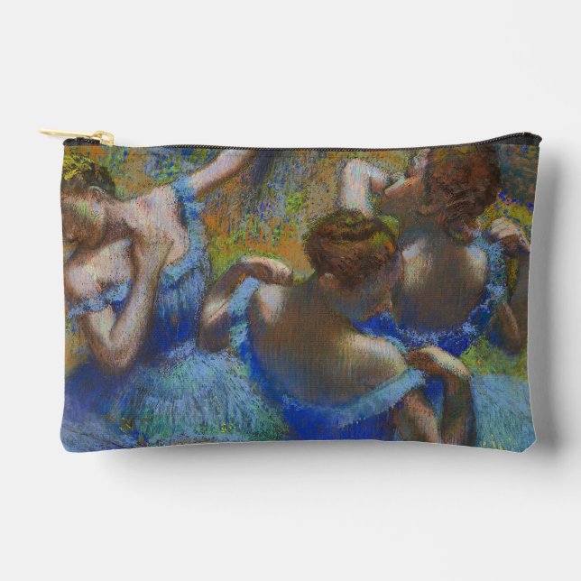 Degas Blue Dancers Pastel Fine Art Masterpiece Accessory Pouch (Front)