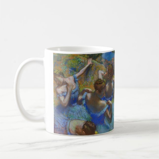 Degas Blue Dancers Pastel Fine Art Masterpiece Coffee Mug (Left)