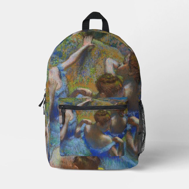 Degas Blue Dancers Pastel Fine Art Masterpiece Printed Backpack (Front)