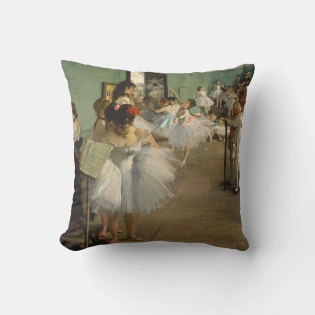 Degas Dance Class Ballet Dancers Ballerina Art Cushion (Front)