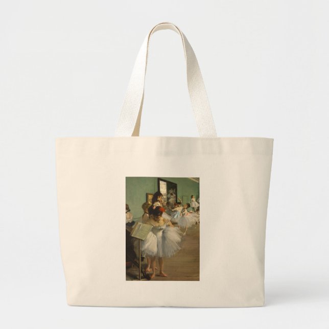 Degas Dance Class Ballet Dancers Ballerina Art Large Tote Bag (Front)