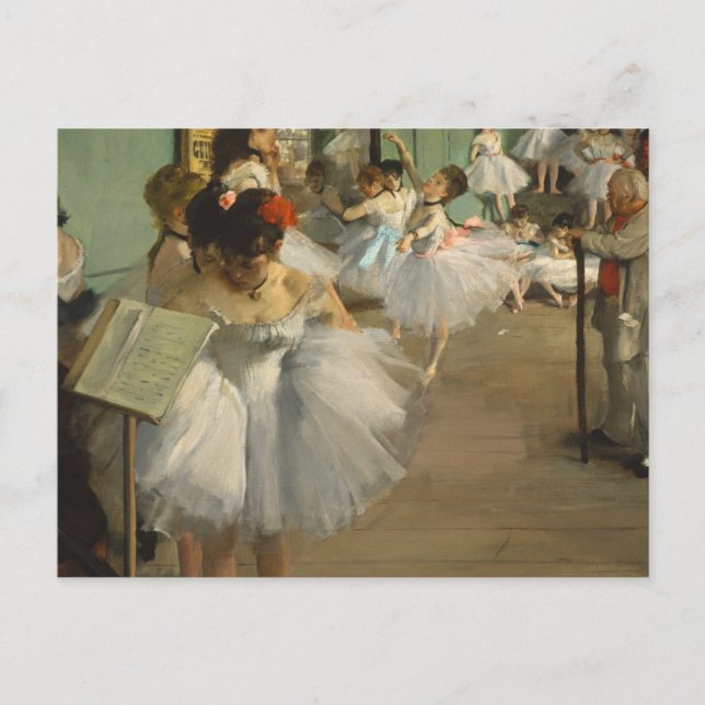 Degas Dance Class Ballet Dancers Ballerina Art Postcard (Front)