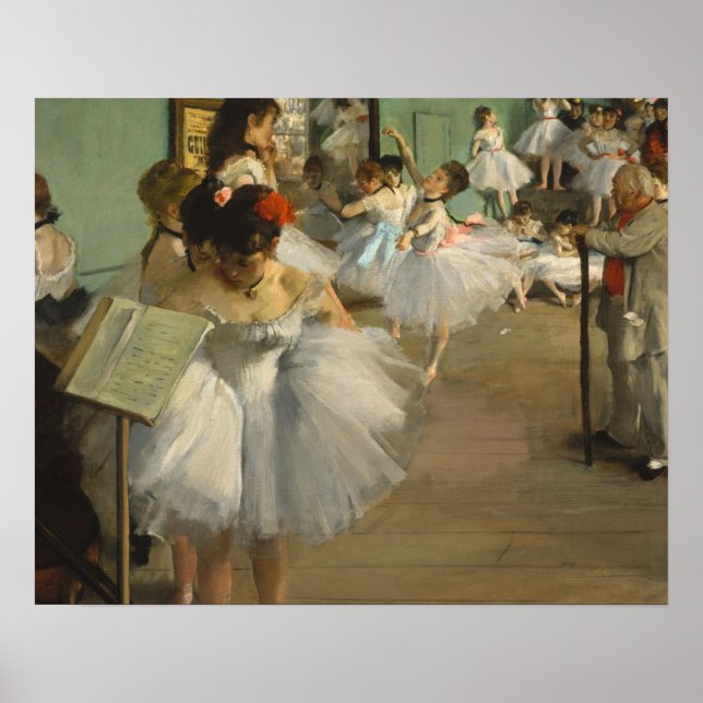 Degas Dance Class Ballet Dancers Ballerina Art Poster (Front)