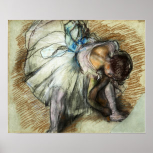 Degas - Dancer Adjusting Her Shoe Poster