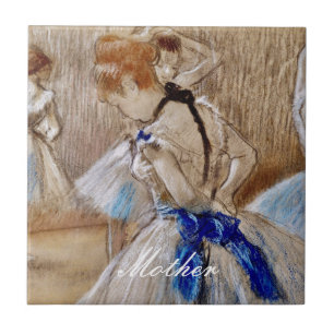 Degas Dancer With Blue Ribbon Ceramic Tile