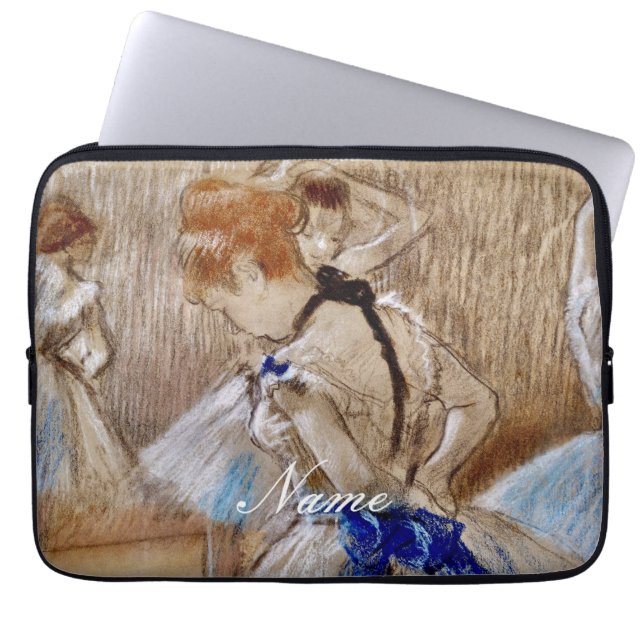 Degas Dancer With Blue Ribbon  Laptop Sleeve (Front)
