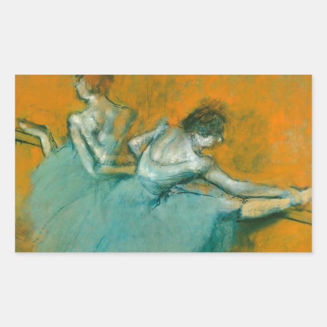 Degas Dancers at the Bar Ballet Rectangular Sticker (Front)