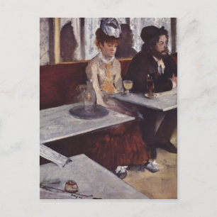 Degas, Edgar Germain Hilaire Der Absinth 1876 Tech Postcard