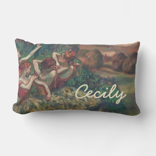 Degas Four Dancers Personalised Lumbar Cushion (Front)