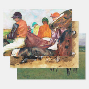 Degas, Horse Racing Wrapping Paper Sheet