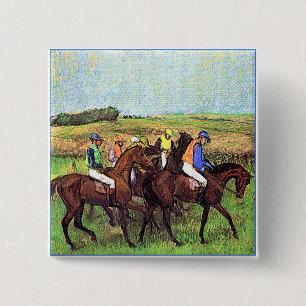 Degas' Horses 15 Cm Square Badge