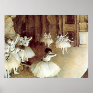 Degas' Rehearsal on Stage Poster