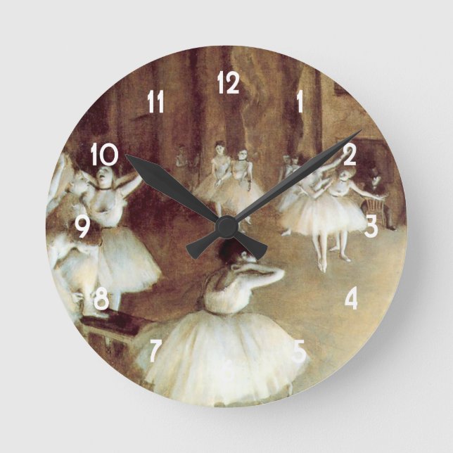 Degas' Rehearsal on Stage Round Clock (Front)