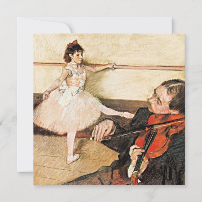 Degas - The Dance Lesson, famous painting Card (Front)